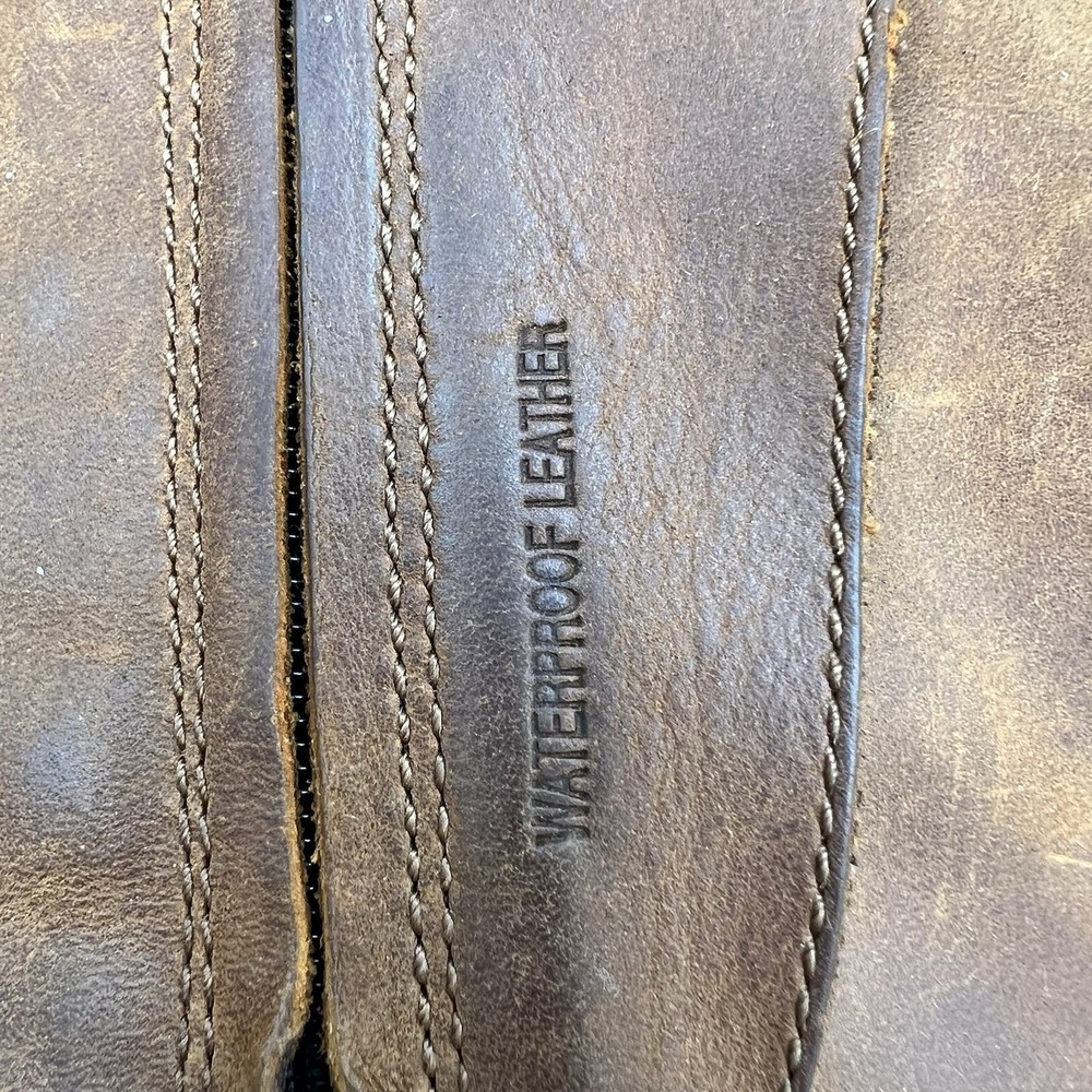Teva De La Vina Tall Riding Boots Women's 9 Brown Leather Zip Waterproof 1003011 - Picture 7 of 11